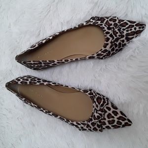 Ann Taylor Ballet Flat Animal Print Shoes Kimmy Slip On Womens Size 7M